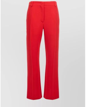 Valentino Garavani Silk Straight-Leg Trousers - Red