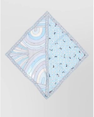 PUCCI Printed Silk Foulard - Blue