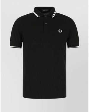 Fred Perry Cotton Piqué Polo Shirt - Black