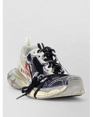 Balenciaga 3Xl Split Logo Mesh Lace Trainers - Blue