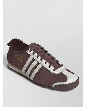 adidas Originals Trainers Low Top Contrast Stripes Rubber Sole - Brown