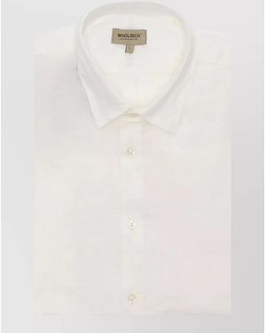 Woolrich Linen Long-Sleeve Shirt - White