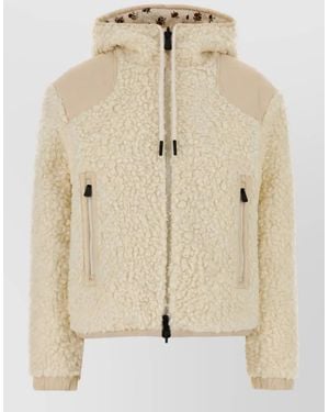 Moncler Bouclé Reversible Jacket - Natural