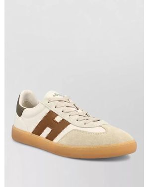 Hogan Leather Low-Top Trainers - Natural