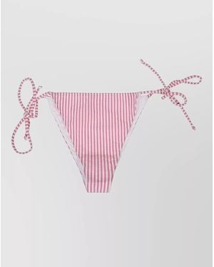 MC2 Saint Barth Striped Bikini Bottom Side Ties Design - Pink