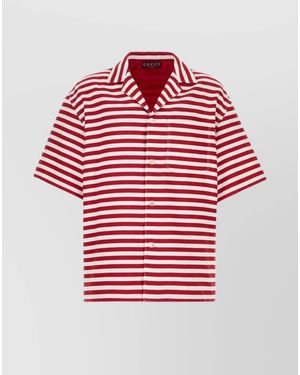 Gucci Cotton Blend Embroidered Shirt