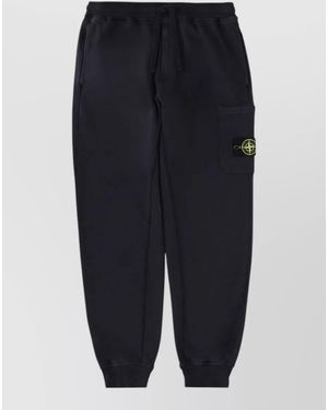 Stone Island Cotton Track Trousers - Blue