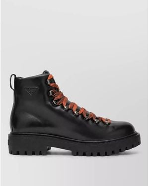 Prada Leather Chelsea Boots - Black
