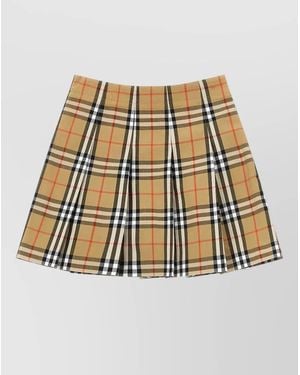 Burberry Gabrielle Kids High Waist Pleated Skirt - Metallic