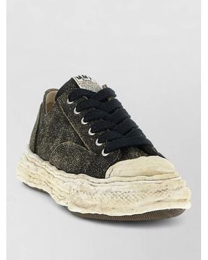 Maison Mihara Yasuhiro Leather Low-Top Sneakers - Black
