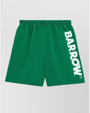Barrow Graphic Detail Sweatshorts Relaxed Fit - Green
