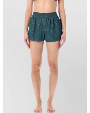 Oséree Metallic Short Shorts - Blue