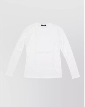 LA ROSE Ribbed Long-Sleeve T-Shirt - White