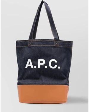 A.P.C. Axelle Denim Tote Bag - Blue