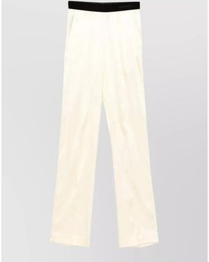 Tom Ford Silk Wide-Leg Trousers - White