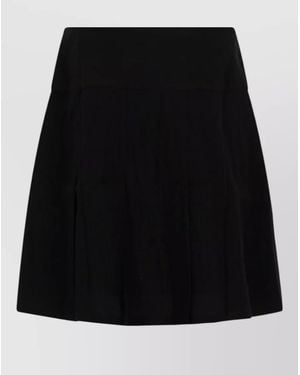 Our Legacy Linen Pleated Mini Skirt - Black