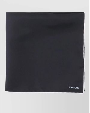Tom Ford Signature Scarf Contrast Trim Detail Design - Black