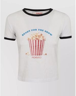 Fiorucci Cotton Popcorn Print Baby T-Shirt - White