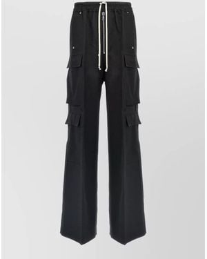 Rick Owens Cargobelas Trousers Back Pocket Cargo Design - Black