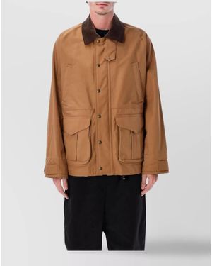 Junya Watanabe Cotton Contrast Panel Work Jacket - Brown