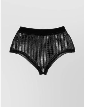 Rabanne High-Rise Studded Briefs - Black