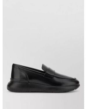 Hogan Loafer Shoe Round Toe Rubber Sole - Grey