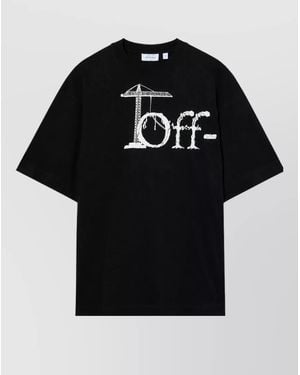 Off-White c/o Virgil Abloh Logo-Print Cotton T-Shirt - Black