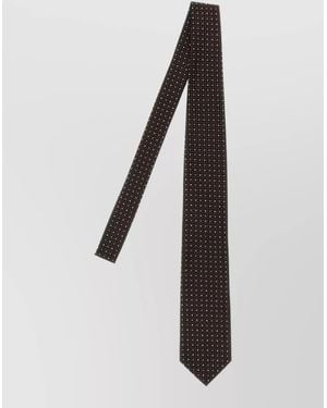 Tom Ford Silk Tie Slim Width Pointed Tip Patterned - Black