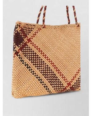 Dragon Diffusion Vintage Mesh Tote Large Leather Beach Bag - Multicolor