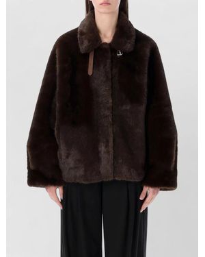 Frankie Shop Senja Faux Fur Buckle Collar Jacket - Black