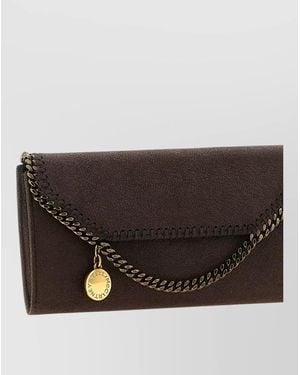 Stella McCartney Falabella Continental Wallet Chain Strap Design - Black
