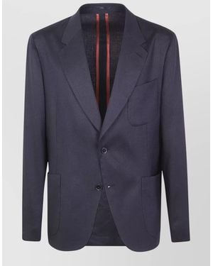 Paul Smith Suit Jacket Two Button Single Breasted - Blue