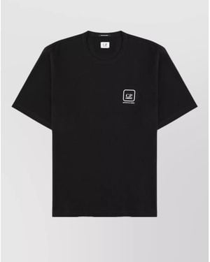 C.P. Company Logo Graphic Print Short Sleeve T Shirt - Black