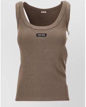 Miu Miu Sleeveless and tank tops for Women | Online Sale up to 34