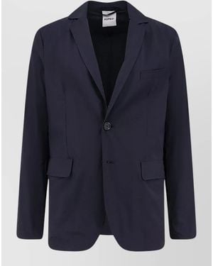 Aspesi Paperino Stretch Nylon Single Breasted Blazer - Blue