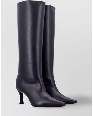 BY FAR Leather Knee-High Boots - Blue