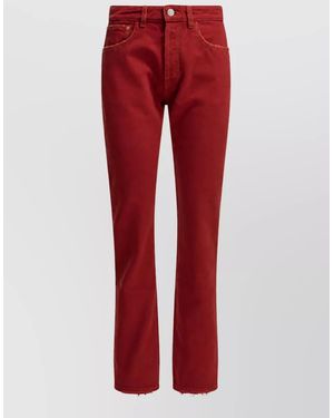 Isabel Marant Denim Straight-Leg Jeans - Red