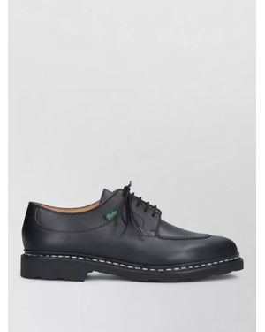 Paraboot Lace Up Leather Brogues Chunky Sole - Black
