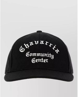 Willy Chavarria Gabardine Baseball Cap - Black