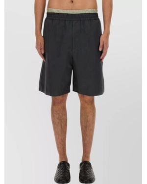 Bottega Veneta Cotton Deck Shorts - Black