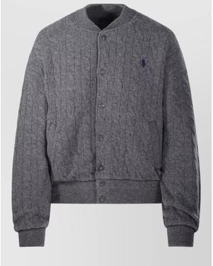 Ralph Lauren Wool Cashmere Bomber Jacket - Grey