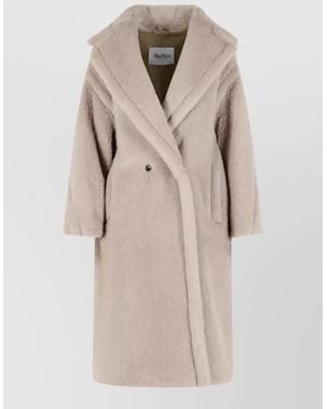 Max Mara Alpaca Wool Silk Coat - Natural