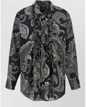 R13 Paisley Print Shirt - Grey