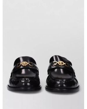 Versace Leather Loafers - Black