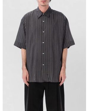 Studio Nicholson Short Sleeve Shirt Striped Pattern Design - Grey