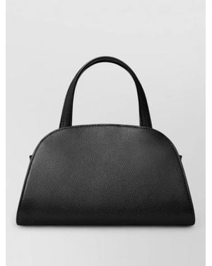 Tory Burch Romy Small Leather Shoulder Boston Bag - Black