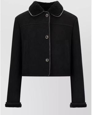LA ROSE Shearling Jacket - Black