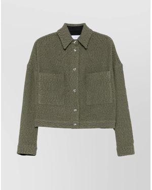IRO Cotton Jacket Patch Pockets - Green
