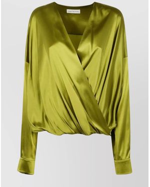 Dries Van Noten Silk Blouse - Green
