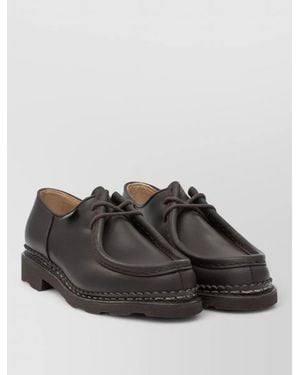 Paraboot Michael Lace Up Loafers Round Toe - Black